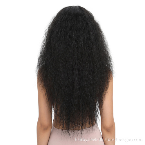 Magic Kinky Curly 30 Inch Long Ombre Natural Hair Wigs For Women Heat Resistant Fiber Synthetic Hair Lace Front Wigs